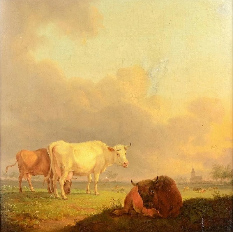 Balthasar Ommeganck - Mucche al pascolo